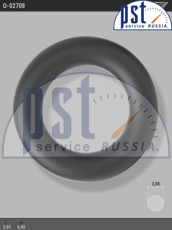 Кольцо резиновое круглого сечения C-2,05 d1-6,00 RING-02708 купить в ...
