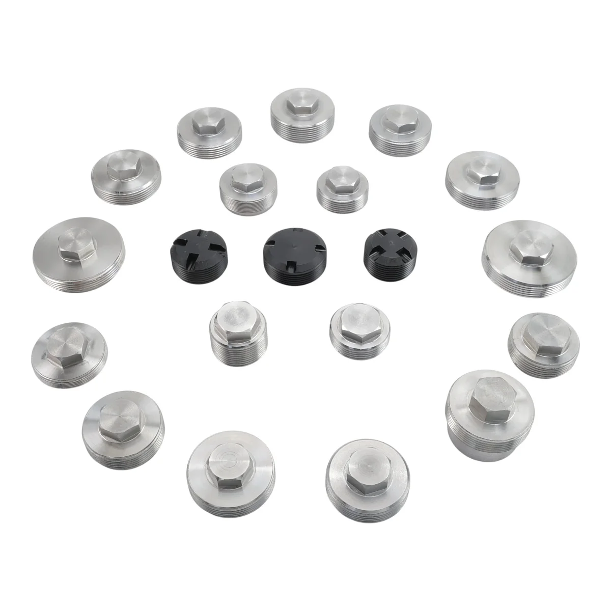 Набор регулировочных гаек рулевых реек (20 наименований по 1 шт) Набор 20 шт.